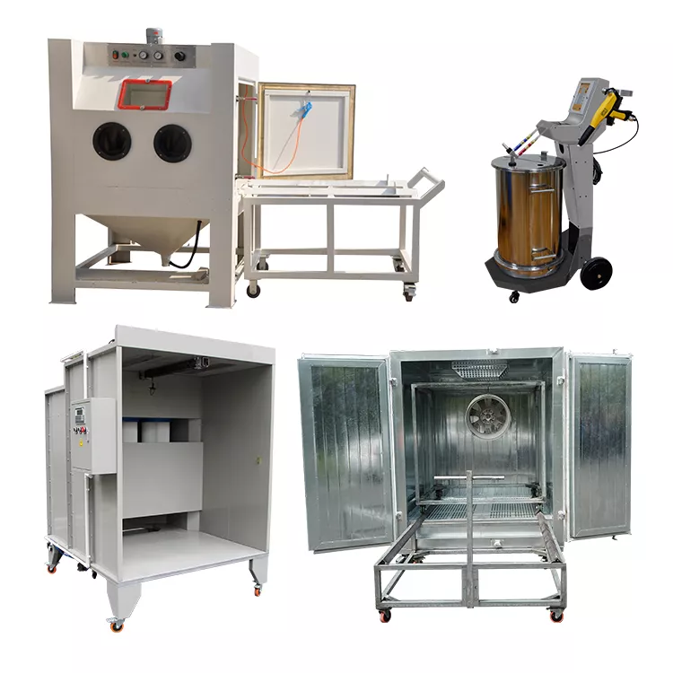Sandblasting &#038; Powder Coating Equipment Package for Car Rim - FlexElectrostatic México