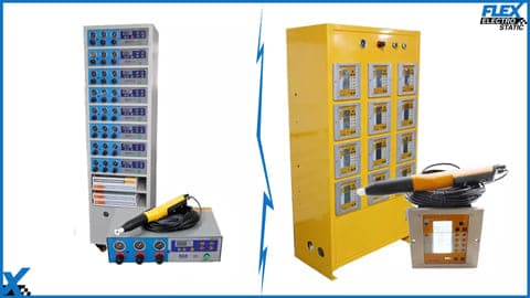 Pistolas Automáticas y Gabinete de Control - FlexElectrostatic México
